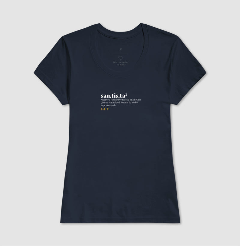 Camiseta Fem. Salty - Santista Dicionário