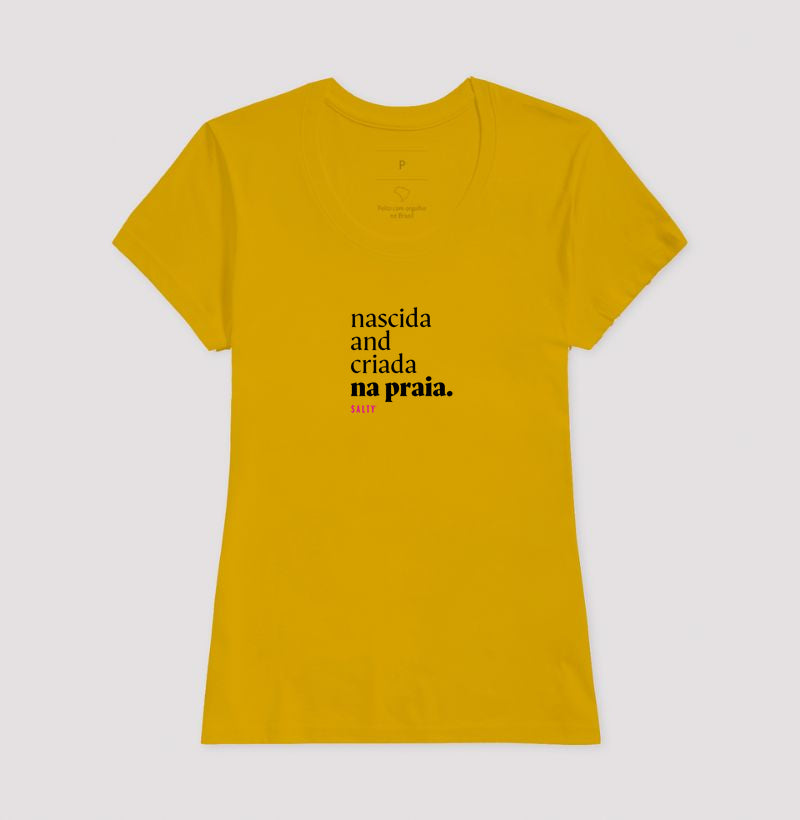 Camiseta Fem. Salty - Nascida na praia