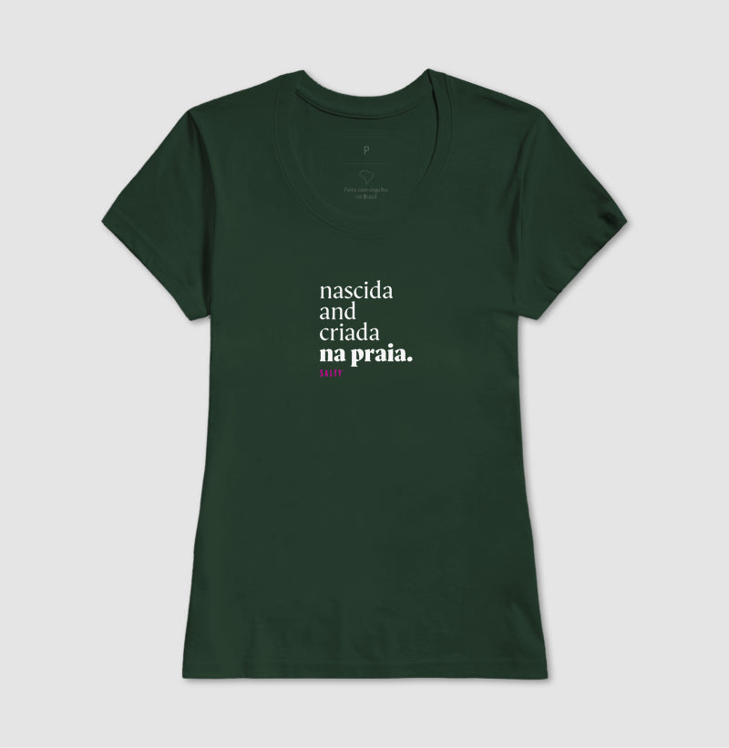 Camiseta Fem. Salty - Nascida na praia