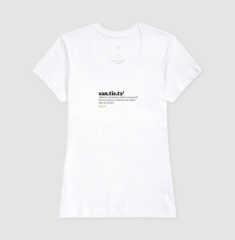 Camiseta Fem. Salty - Santista Dicionário